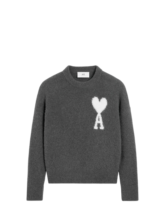 AMI 'Large A Heart' Crew Knit
