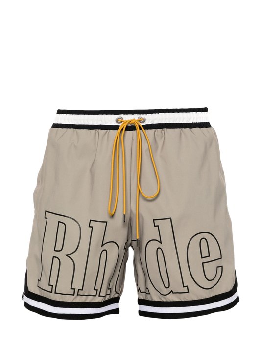 RHUDE mid-rise swim shorts front